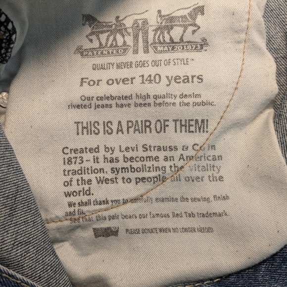 Levi's Dark Wash Floral Embroidered High Rise Cut-Off Shorts Classic Festival - Picture 9 of 10